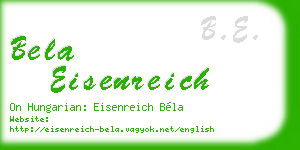 bela eisenreich business card
